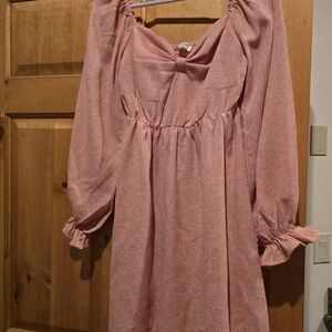 Umgee Pink Long Sleeve Dress